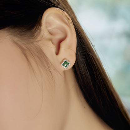 [kincade]Four-Leaf Clover Flower Shaped Earrings