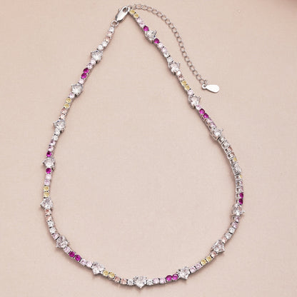 [kincade]Delicate Colorful Rainbow Tennis Chain