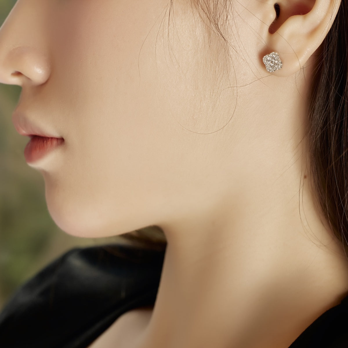 [kincade]Four-Leaf Clover Flower Shaped Earrings