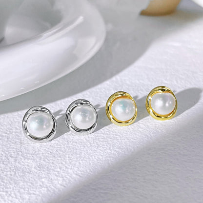 [kincade]Dainty Bread Pearl Earrings