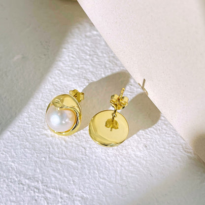 [kincade]Dainty Bread Pearl Earrings