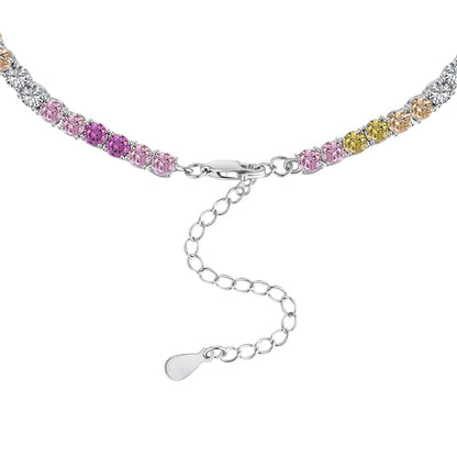 [kincade]Delicate Colorful Tennis Necklace