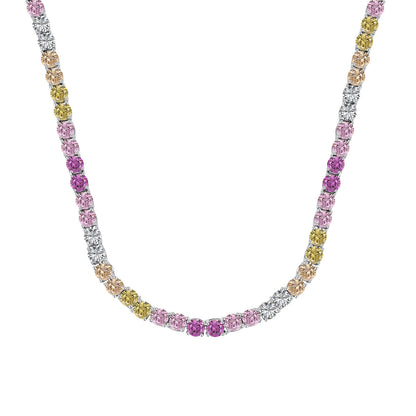 [kincade]Delicate Colorful Tennis Necklace