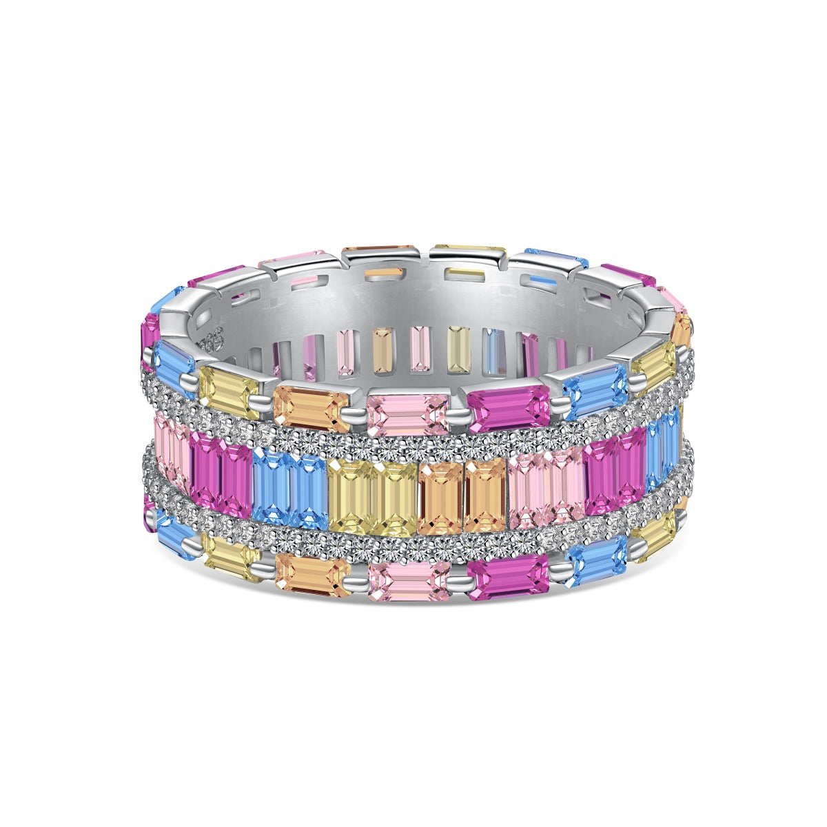 [kincade]Dazzling Colorful Radiant Cut Party Ring