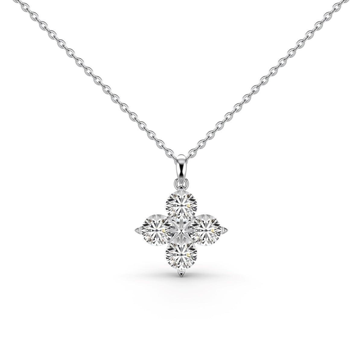 [kincade]Four-Leaf Clover And Eight-Pointed Star Necklace