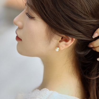 [kincade]Dainty Bread Pearl Earrings