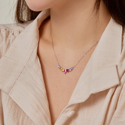 [kincade]Dainty Colorful Heart Necklace