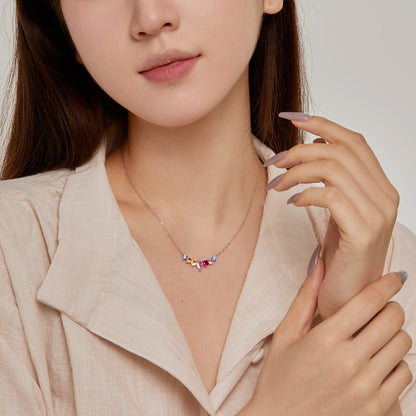 [kincade]Dainty Colorful Heart Necklace