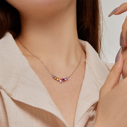 [kincade]Dainty Colorful Heart Necklace