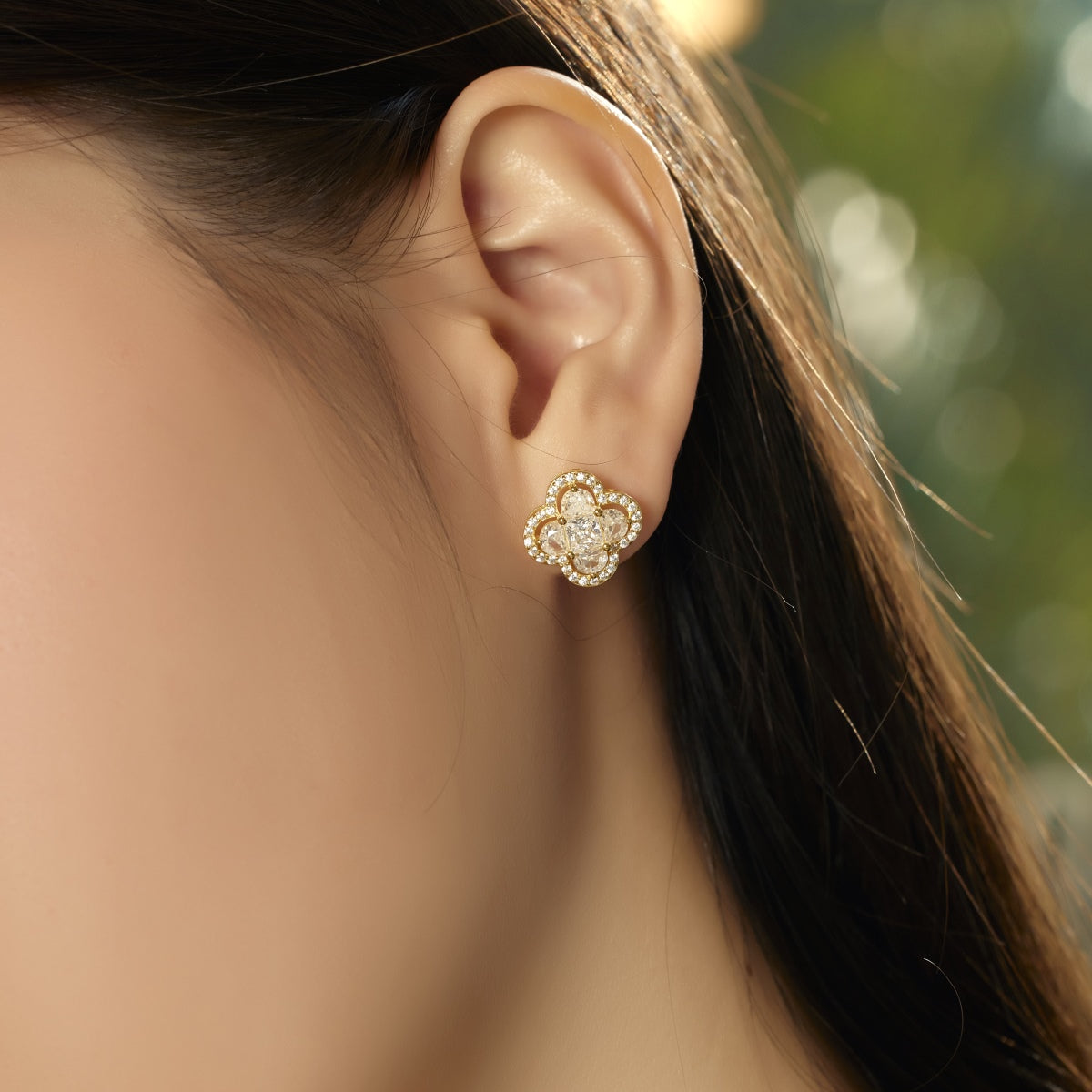 [kincade]Lucky Four-Leaf Clover Exquisite Earrings