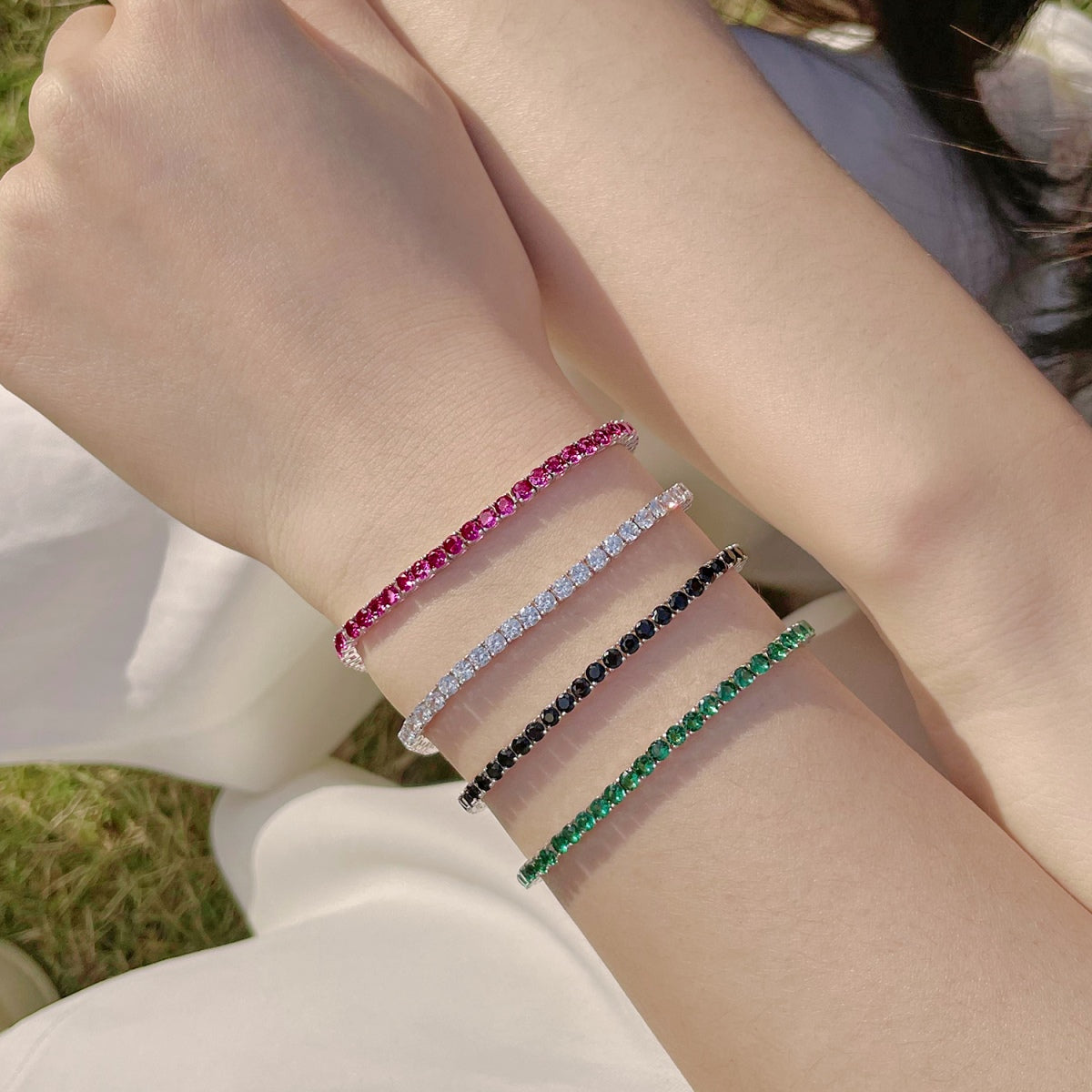 [kincade]Radiant Colorful Round Cut Party Bracelet