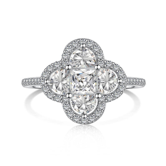 [kincade]Luxurious Eternity Flower Shape Banquet Ring