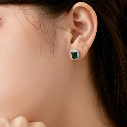 [kincade]Luxurious Dainty Emerald Cut Banquet Earrings