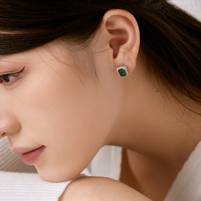 [kincade]Luxurious Dainty Emerald Cut Banquet Earrings