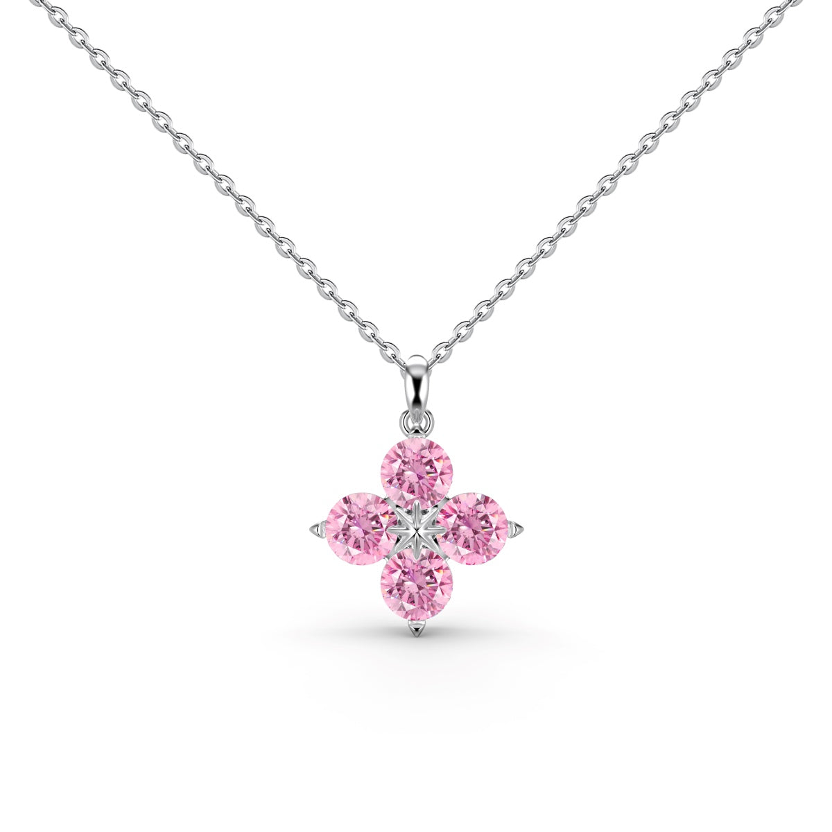 [kincade]Four-Leaf Clover And Eight-Pointed Star Necklace