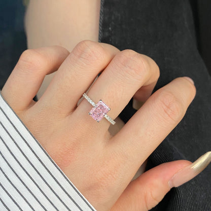 [kincade]2.0 Carat Dazzling Sparkling Radiant Cut Party Ring