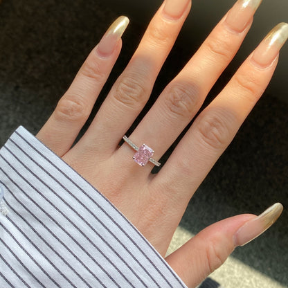 [kincade]2.0 Carat Dazzling Sparkling Radiant Cut Party Ring