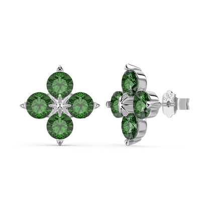 [kincade]Four-Leaf Clover Eight-Pointed Star Earrings