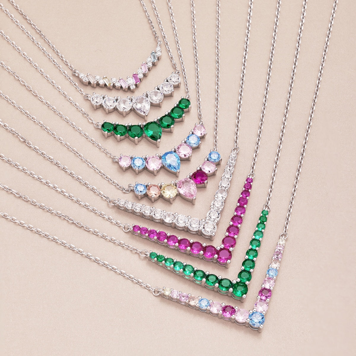 [kincade]Dainty Colorful Heart Necklace