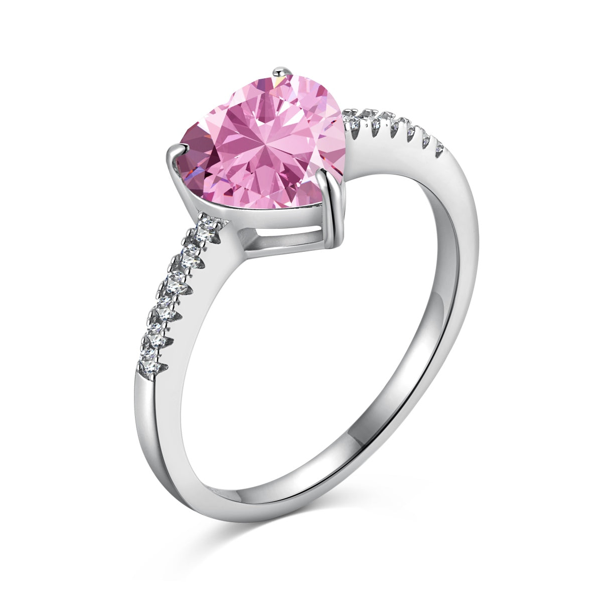 [kincade]2.0 Carat Dazzling Lustrous Heart Cut Lover Ring