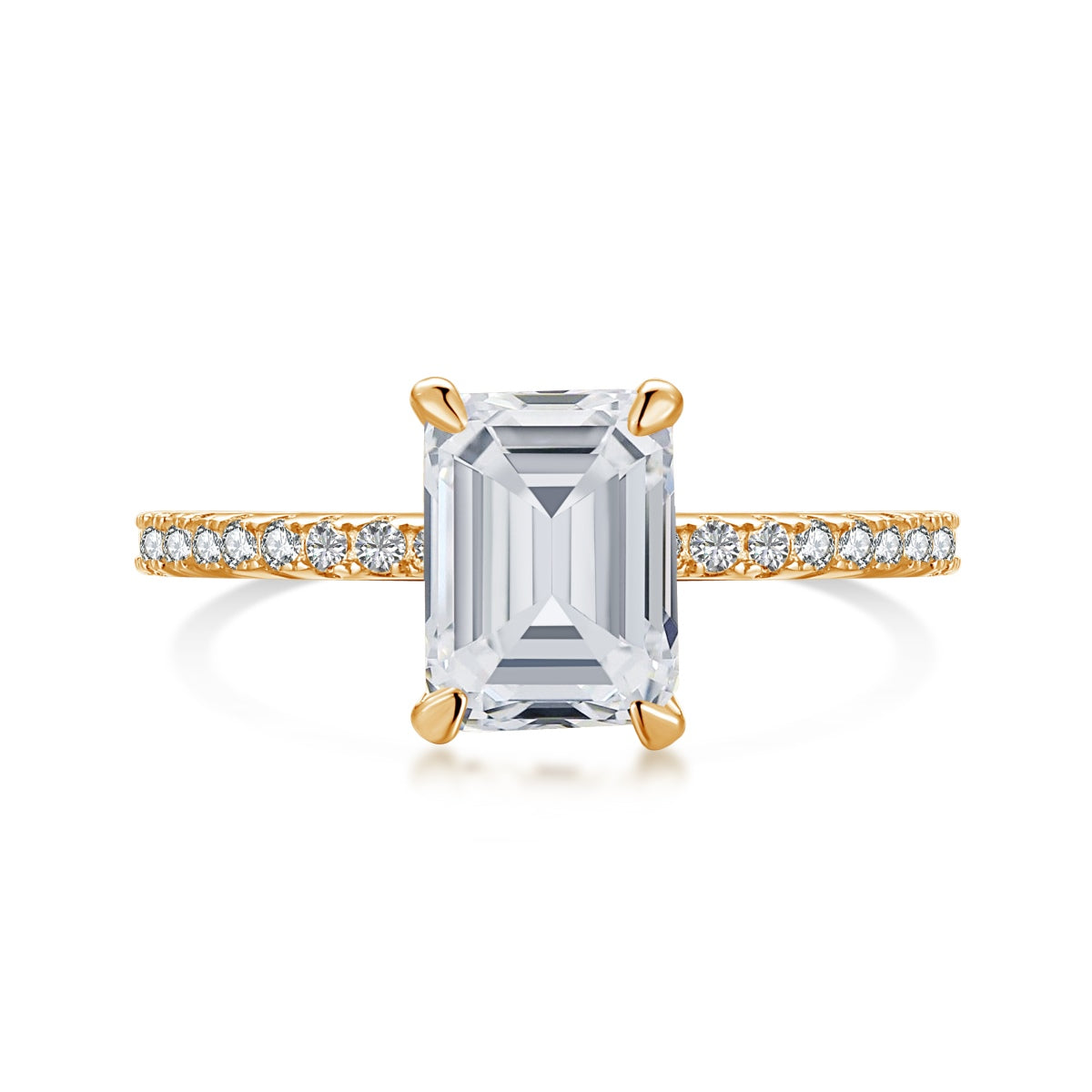 [kincade]2.0 Carat Scintillating Ornate Radiant Cut Party Ring