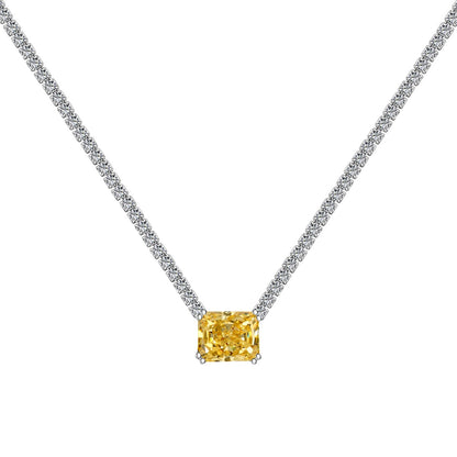 [kincade]4.0 Carat Elegant Radiant Cut Necklace