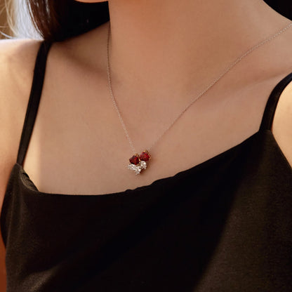 [kincade]Dainty Red Heart Necklace