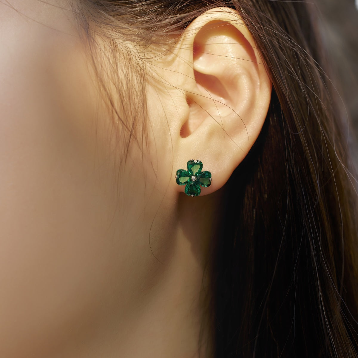 [kincade]Four-Leaf Clover Ball Earrings