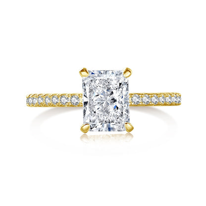 [kincade]2.0 Carat Dazzling Sparkling Radiant Cut Party Ring