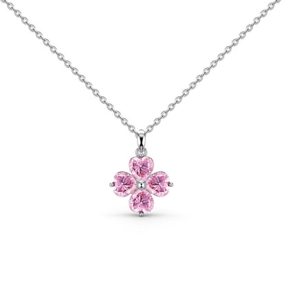 [kincade]Heart-Shaped Four-Leaf Clover Bead Necklace