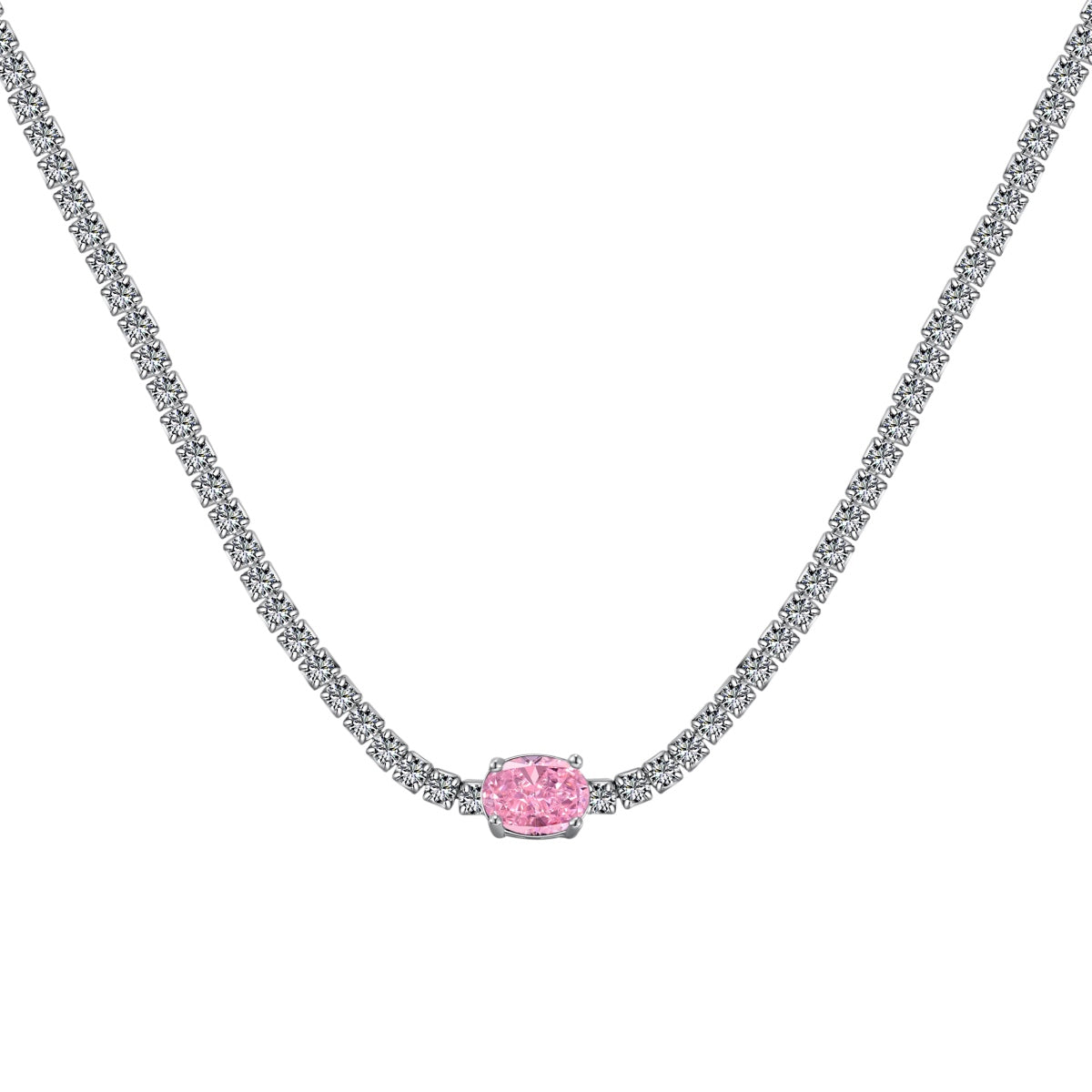 [kincade]1.0 Carat Shining Oval Cut Necklace