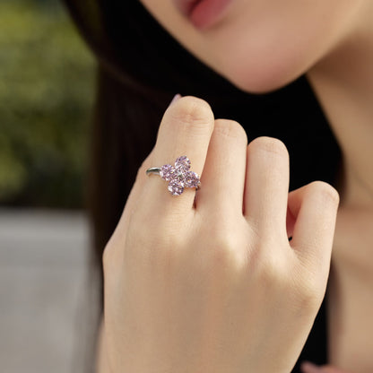 [kincade]Four-Leaf Clover Eight-Pointed Star Ring