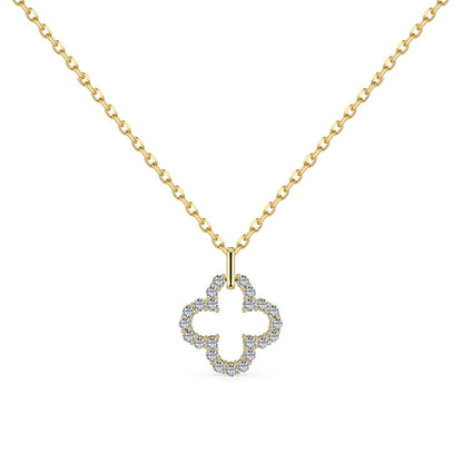 [kincade]Four-Leaf Clover Hollow Design Exquisite Necklace