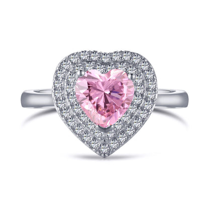 [kincade]Delicate Ebullient Heart Shape Wedding Ring