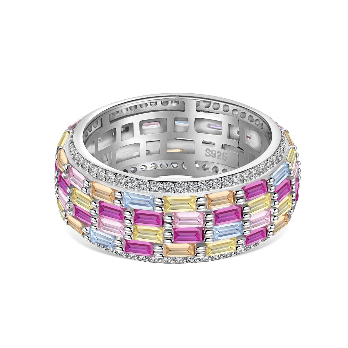 [kincade]Radiant Colorful Radiant Cut Daily Ring