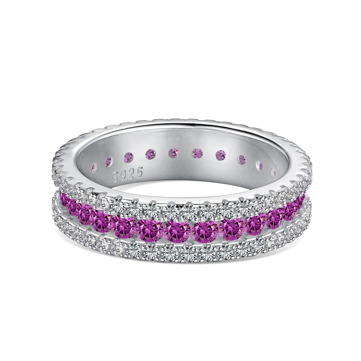 [kincade]Delicate Colorful Round Cut Daily Ring