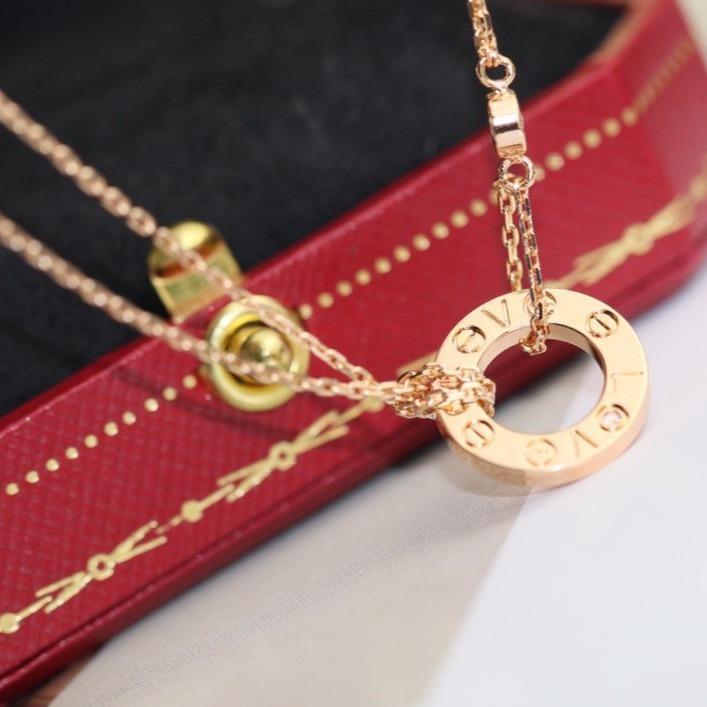 [kincade]LOVE NECKLACE ADJUSTABLE ROSE GOLD 2 DIAMOND