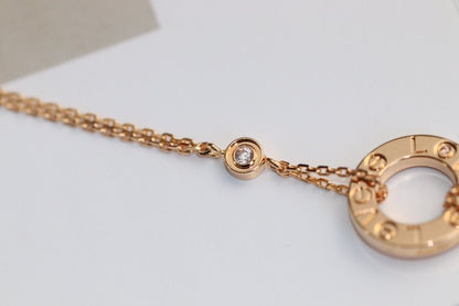 [kincade]LOVE NECKLACE ADJUSTABLE ROSE GOLD 2 DIAMOND