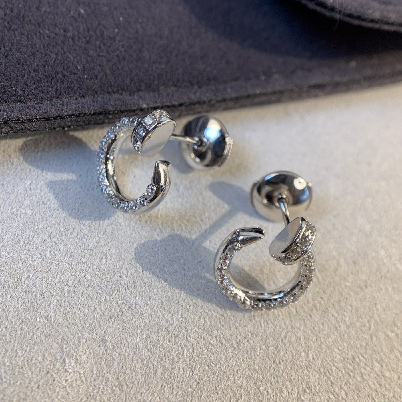 [kincade]JUSTE EARRINGS SILVER DIAMONDS