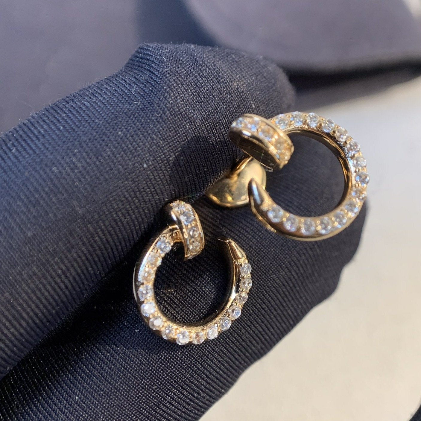 [kincade]JUSTE EARRINGS GOLD DIAMONDS