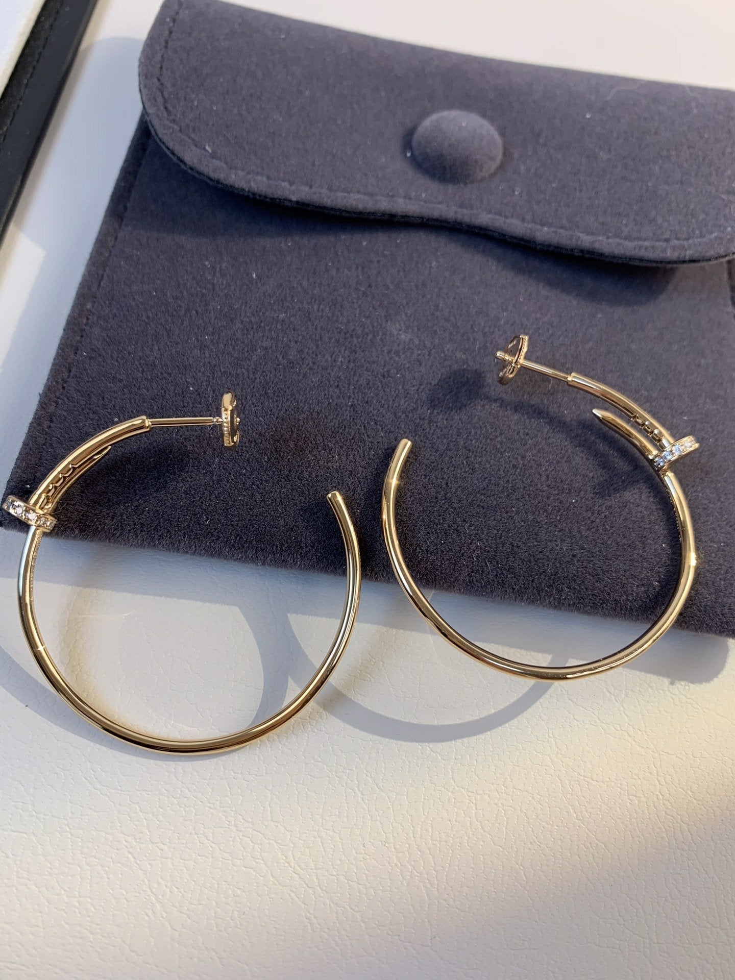 [kincade]JUSTE EARRINGS GOLD DIAMONDS 1.8MM