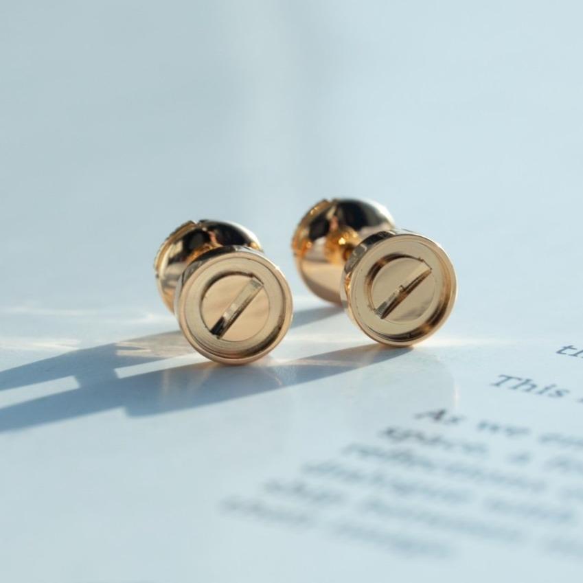 [kincade]LOVE EARRINGS PINK GOLD 10MM