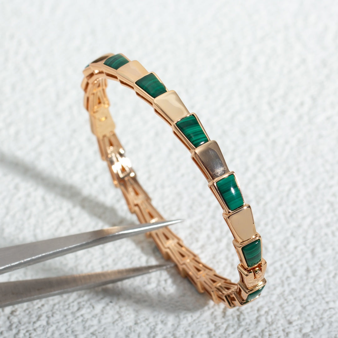 [kincade]SERPENTI BRACELET PINK GOLD MALACHITE