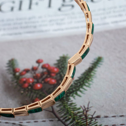 [kincade]SERPENTI BRACELET PINK GOLD MALACHITE