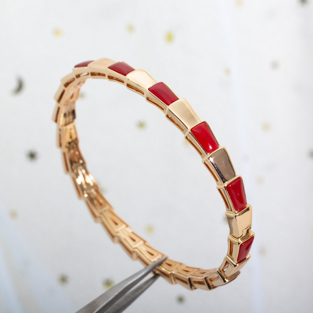 [kincade]SERPENTI ARMBAND ROSGOLD RUBELLIT