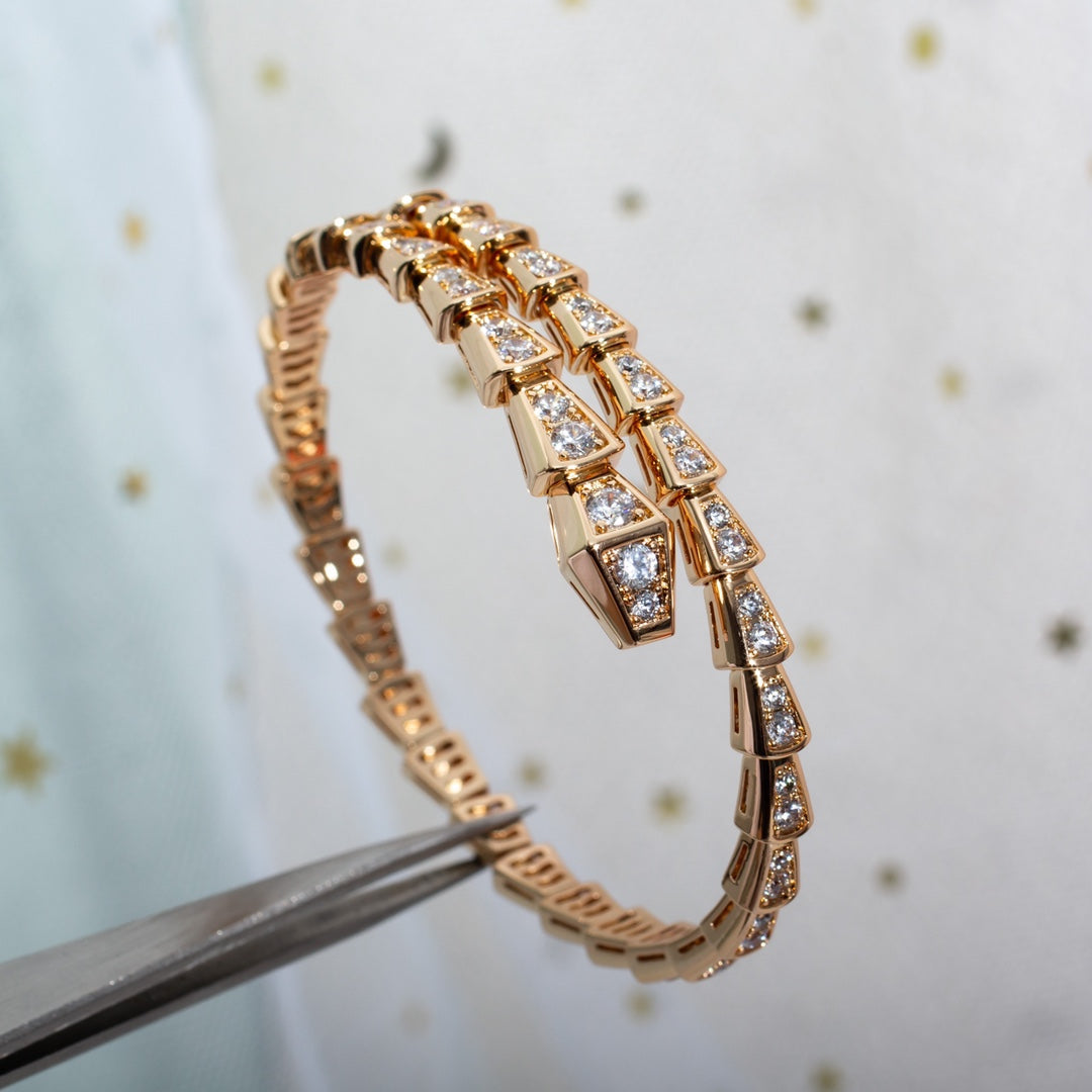 [kincade]SERPENTI ARMBAND 6,8 MM ROSGOLD DIAMANT 