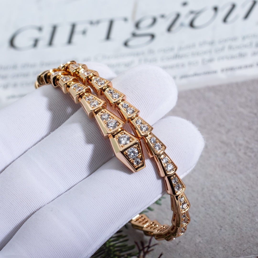 [kincade]SERPENTI ARMBAND 6,8 MM ROSGOLD DIAMANT 