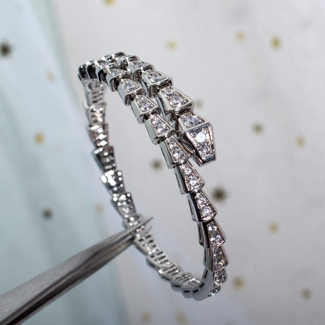 [kincade]SERPENTI ARMBAND 6MM SILBER DIAMANT 