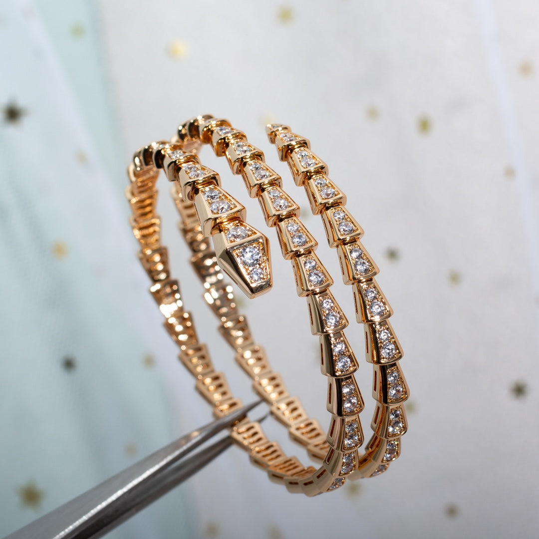 [kincade]SERPENTI ARMBAND ROTGOLD DIAMANT ZWEIREIHIG