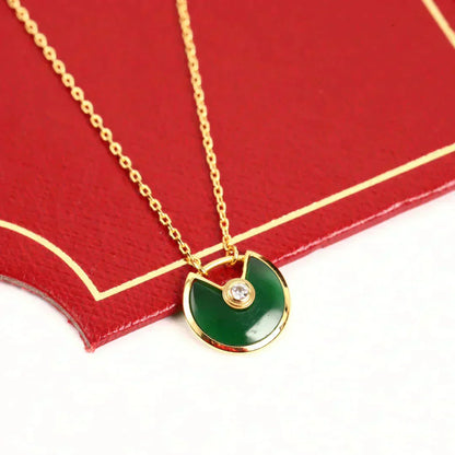 [kincade]AMULETTE GOLD MALACHITE NECKLACE